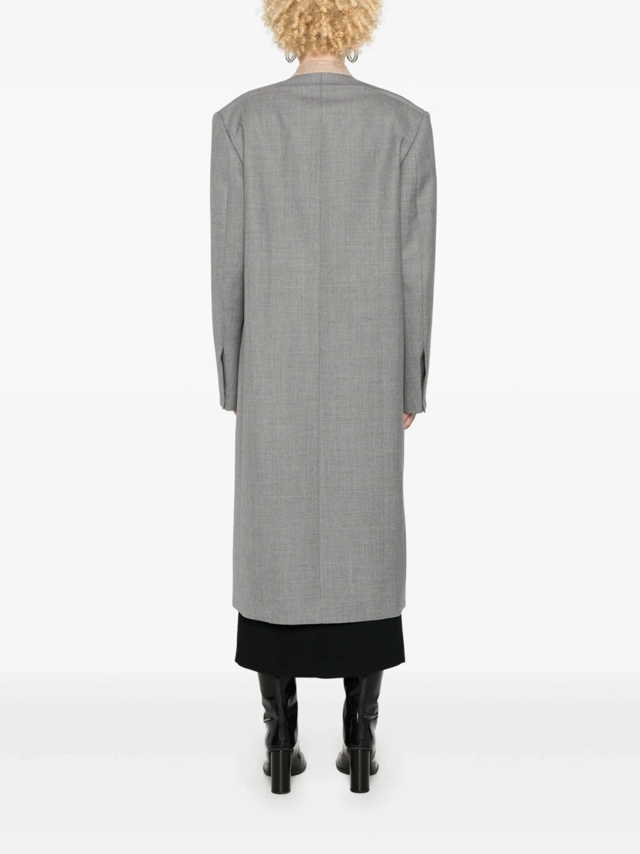 Palton Moschino gri din lana - Img 4