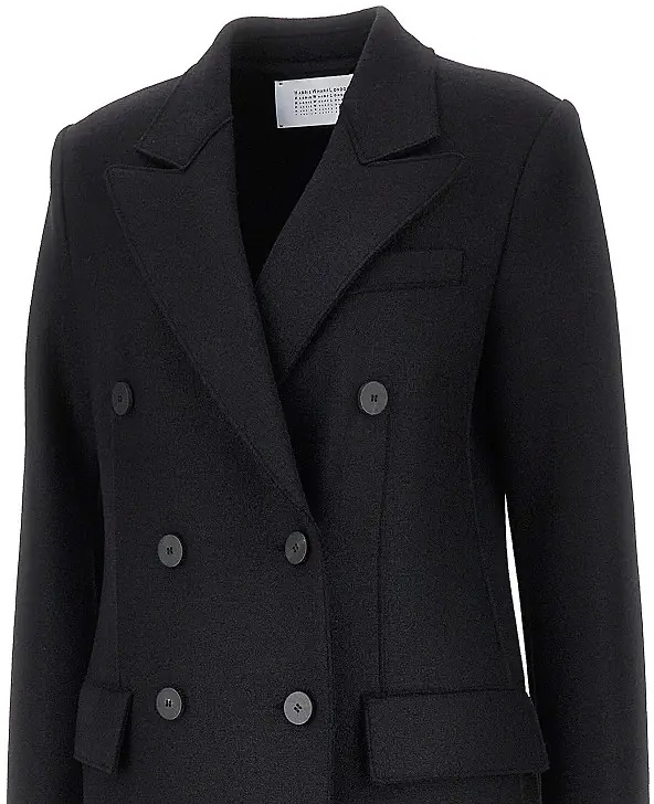 Palton Pressed wool long double-breasted coat - Img 2
