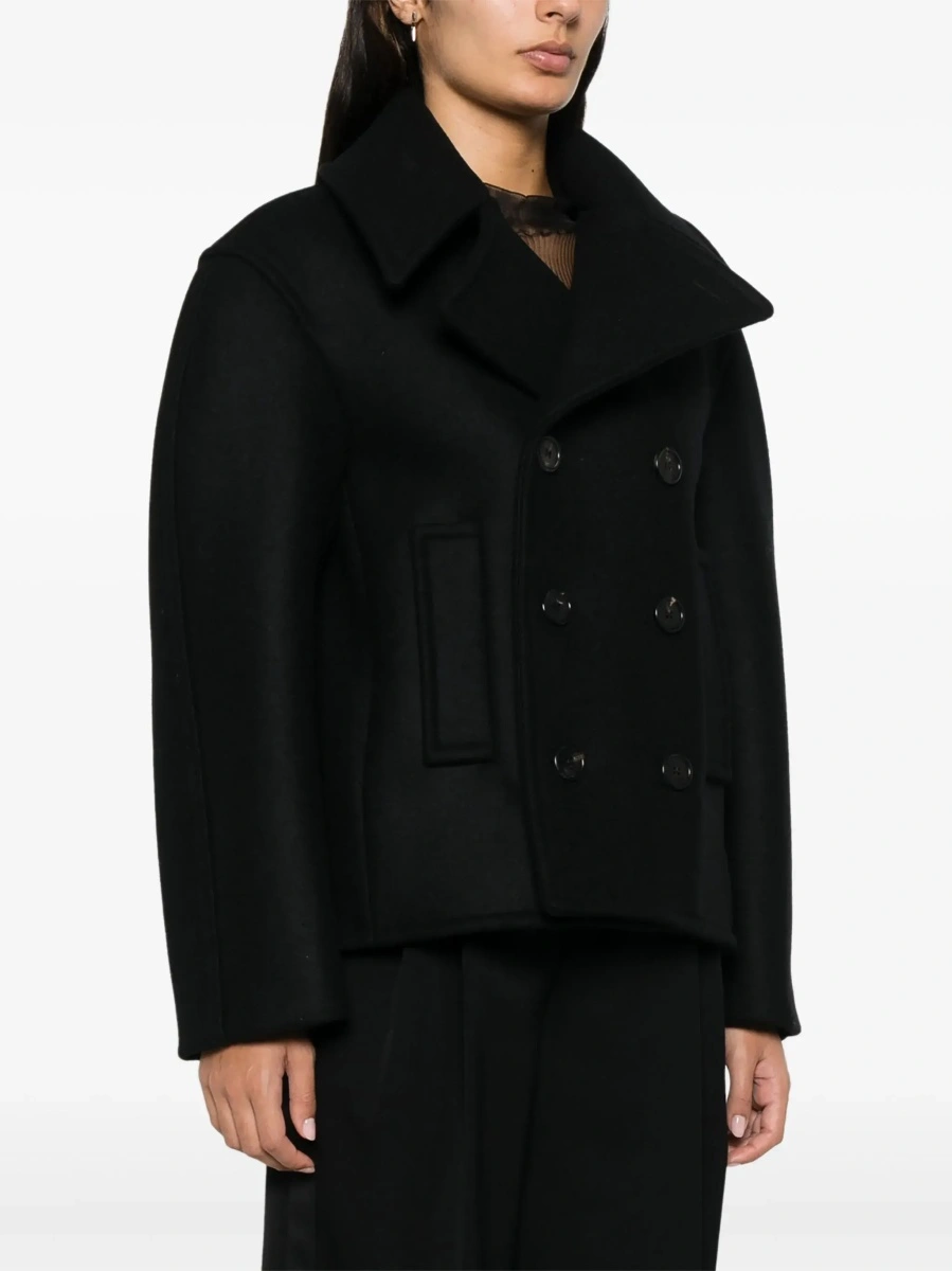 Palton Saint Laurent negru din lana - Img 3