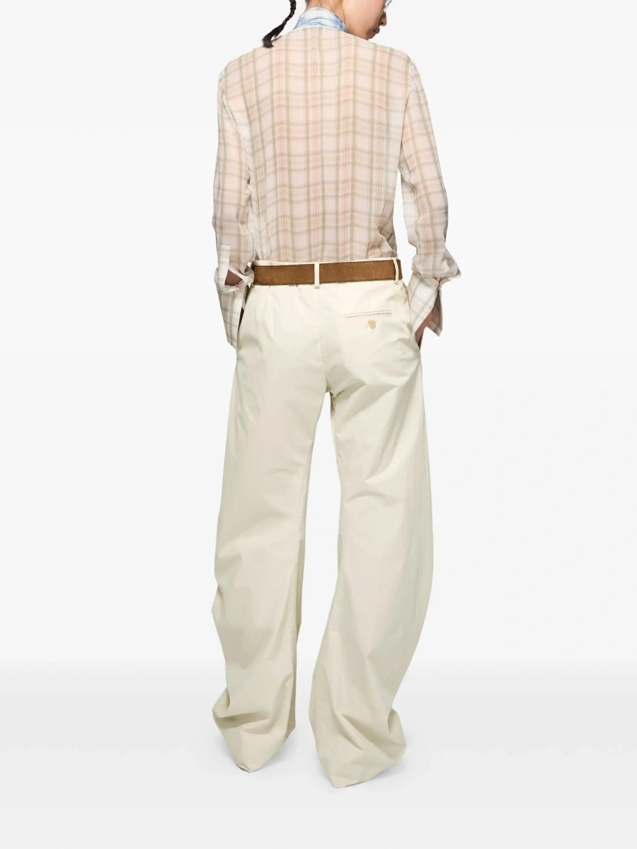 Pantaloni Acne Studios bej din bumbac - Img 5
