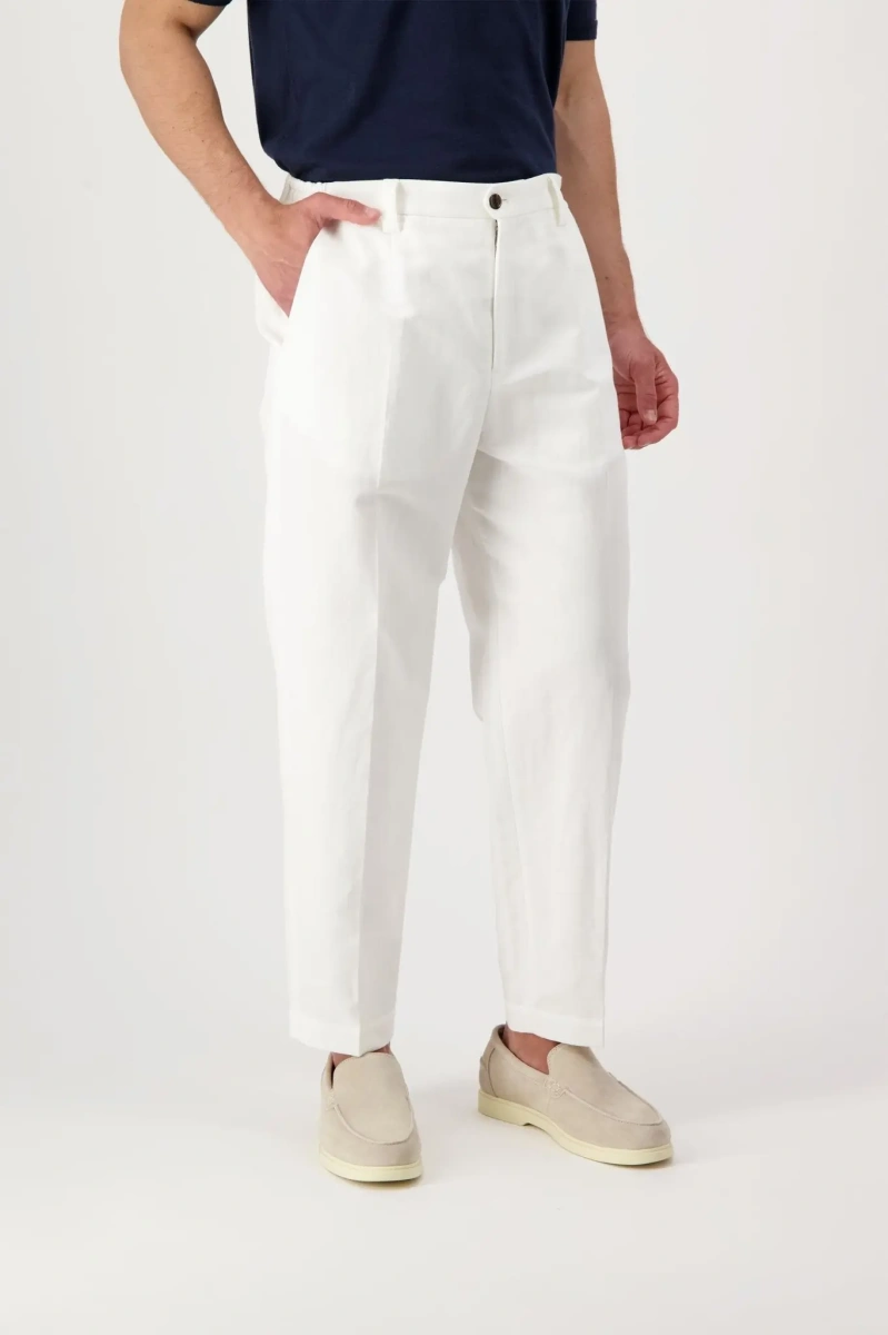 Pantaloni Autore Livingstone Cotton and Linen Trousers - Img 2
