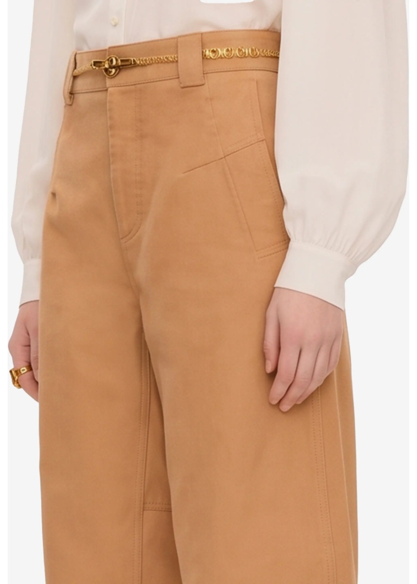 Pantaloni Barrel-Leg Pants In Cotton Canvas - Img 3