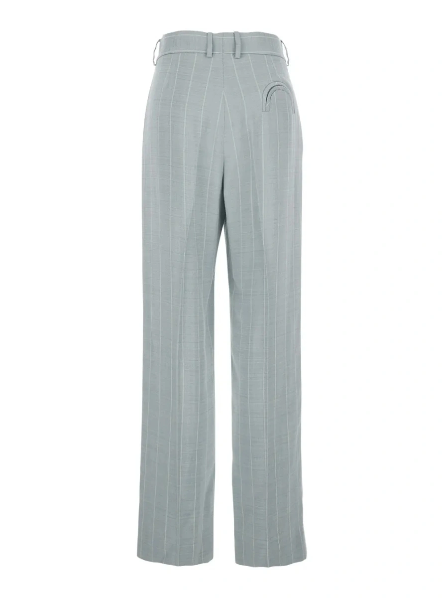 Pantaloni BLAZÉ MILANO albastri din vascoza - Img 2