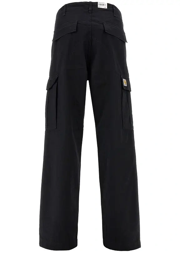 Pantaloni Carhartt negri din bumbac ripstop - Img 3