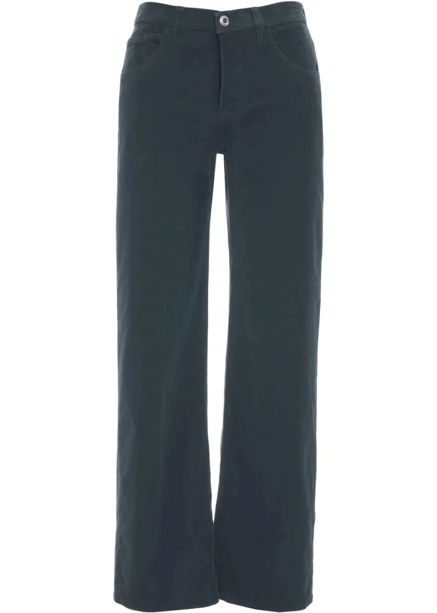 Pantaloni casual Dondup verzi din denim - Img 2