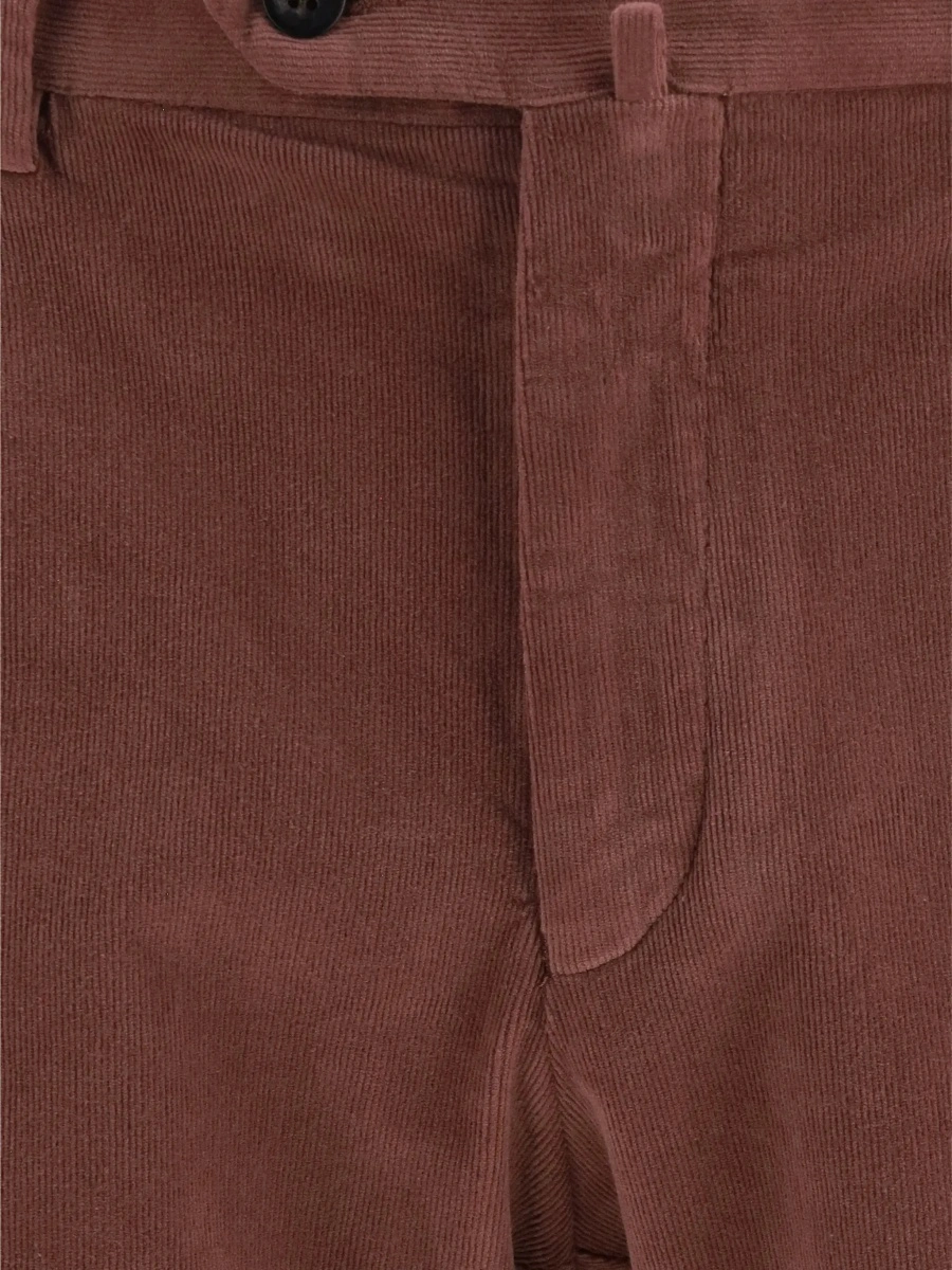 Pantaloni casual GERMANO multicolor din catifea reiata - Img 5
