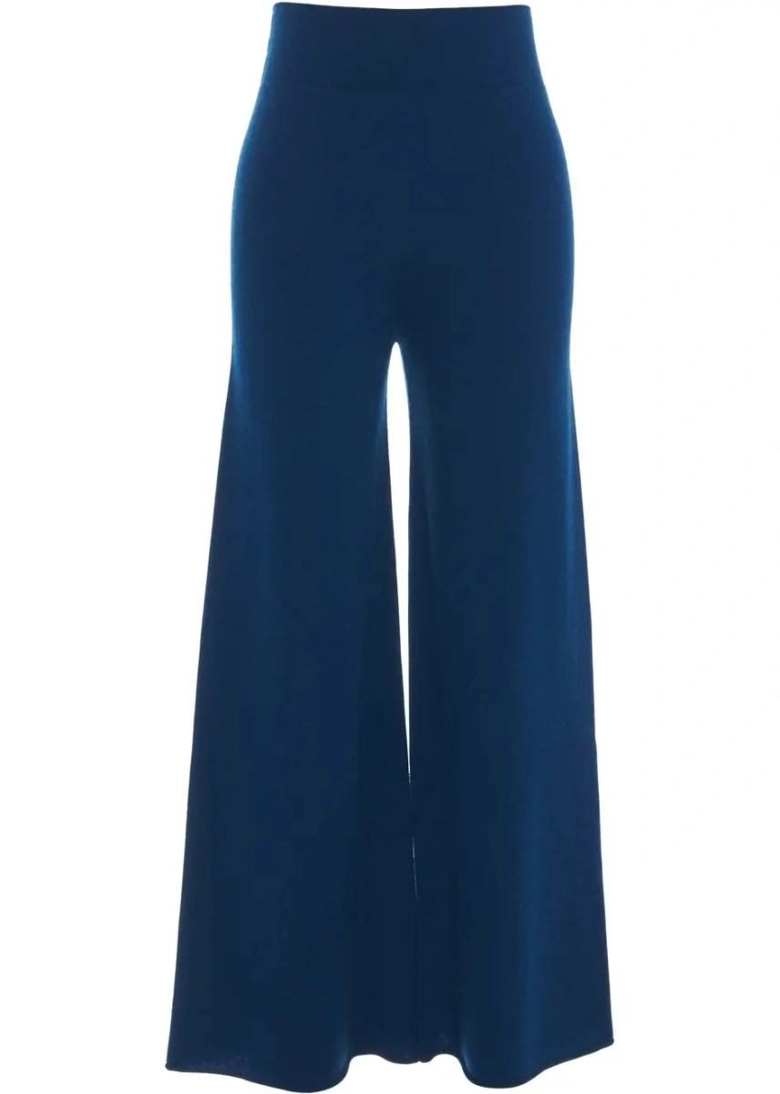 Pantaloni casual MVM albastri din casmir - Img 2