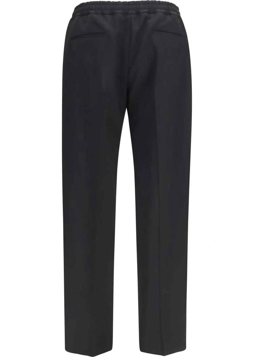 Pantaloni casual Valentino Garavani 'VLogo' negri din bumbac - Img 2