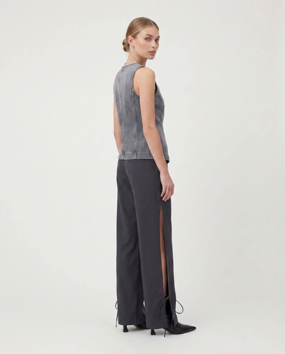 Pantaloni casual Won Hundred gri 'Baggy' - Img 3