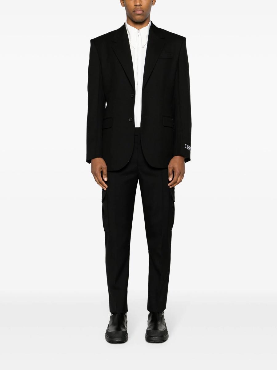 Pantaloni conici Alexander McQueen negri din lana - Img 2