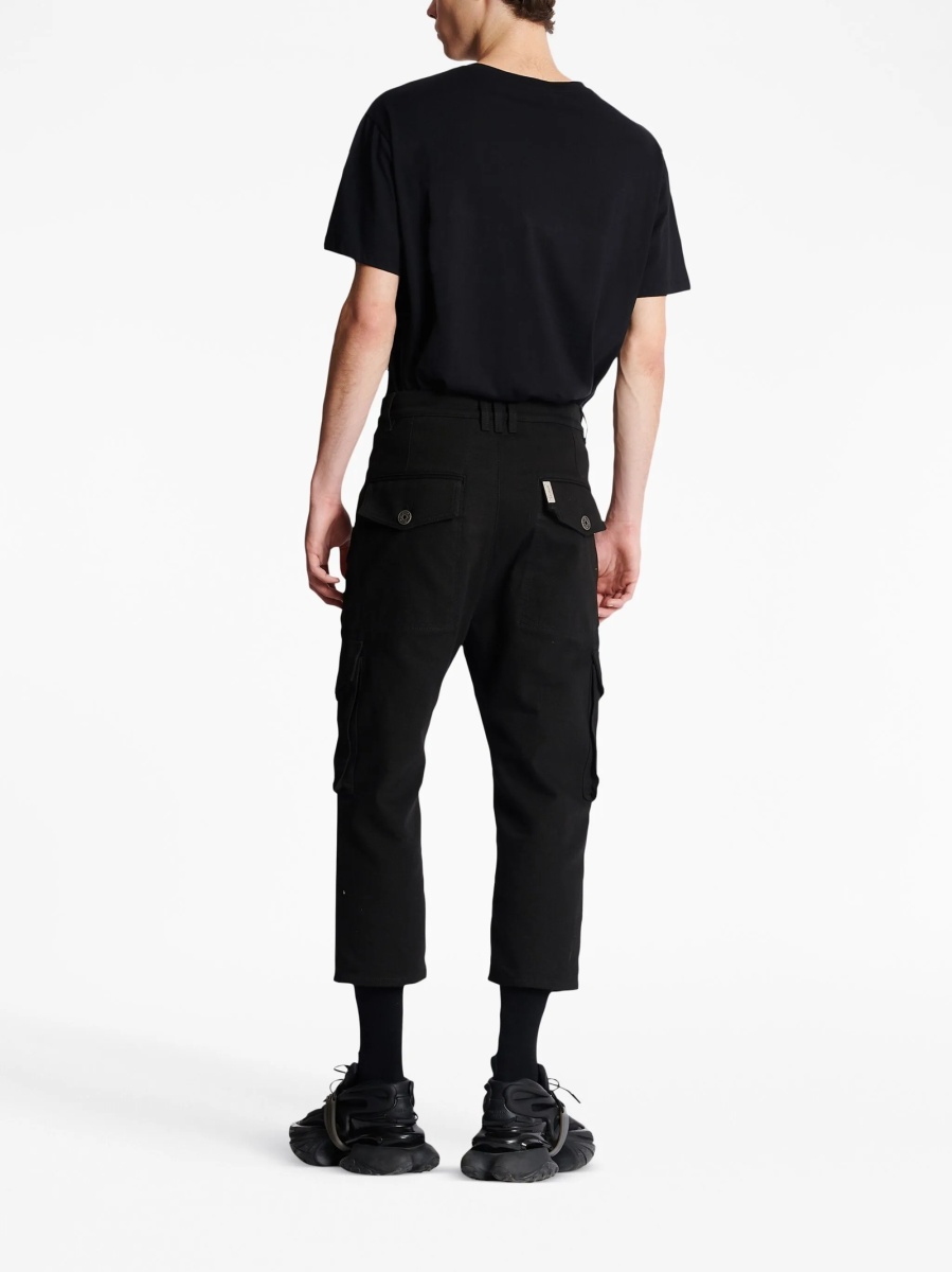 Pantaloni conici Balmain negri - Img 4