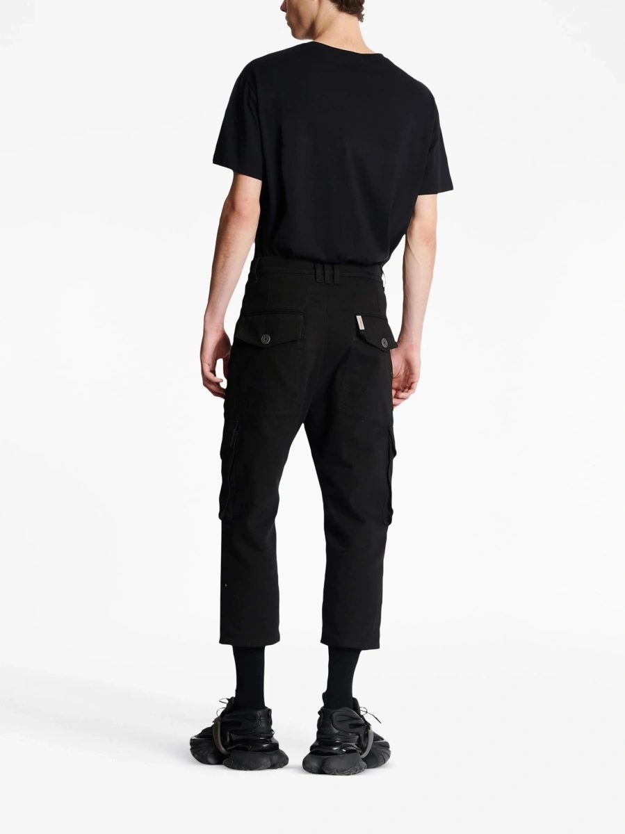 Pantaloni conici Balmain negri - Img 4