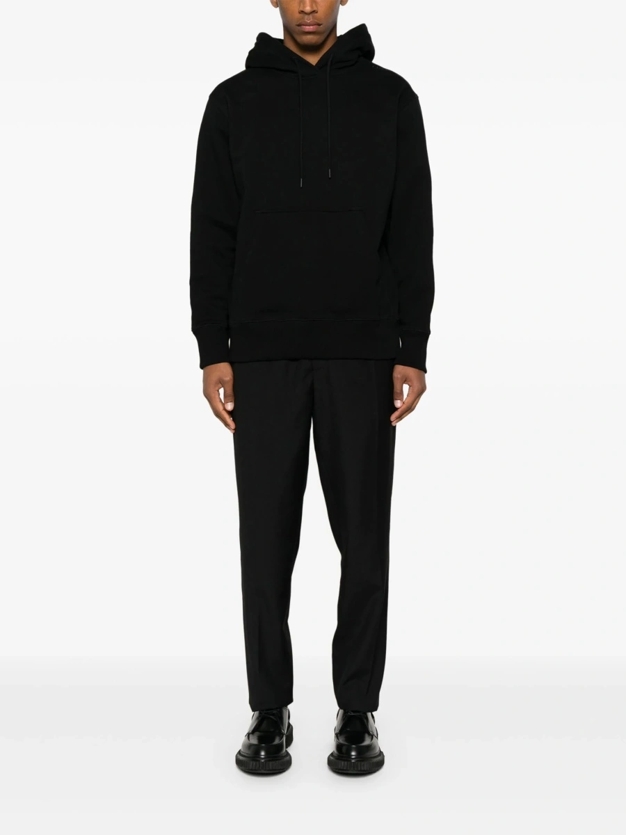 Pantaloni conici ETUDES STUDIO negri din polyester si lana - Img 2