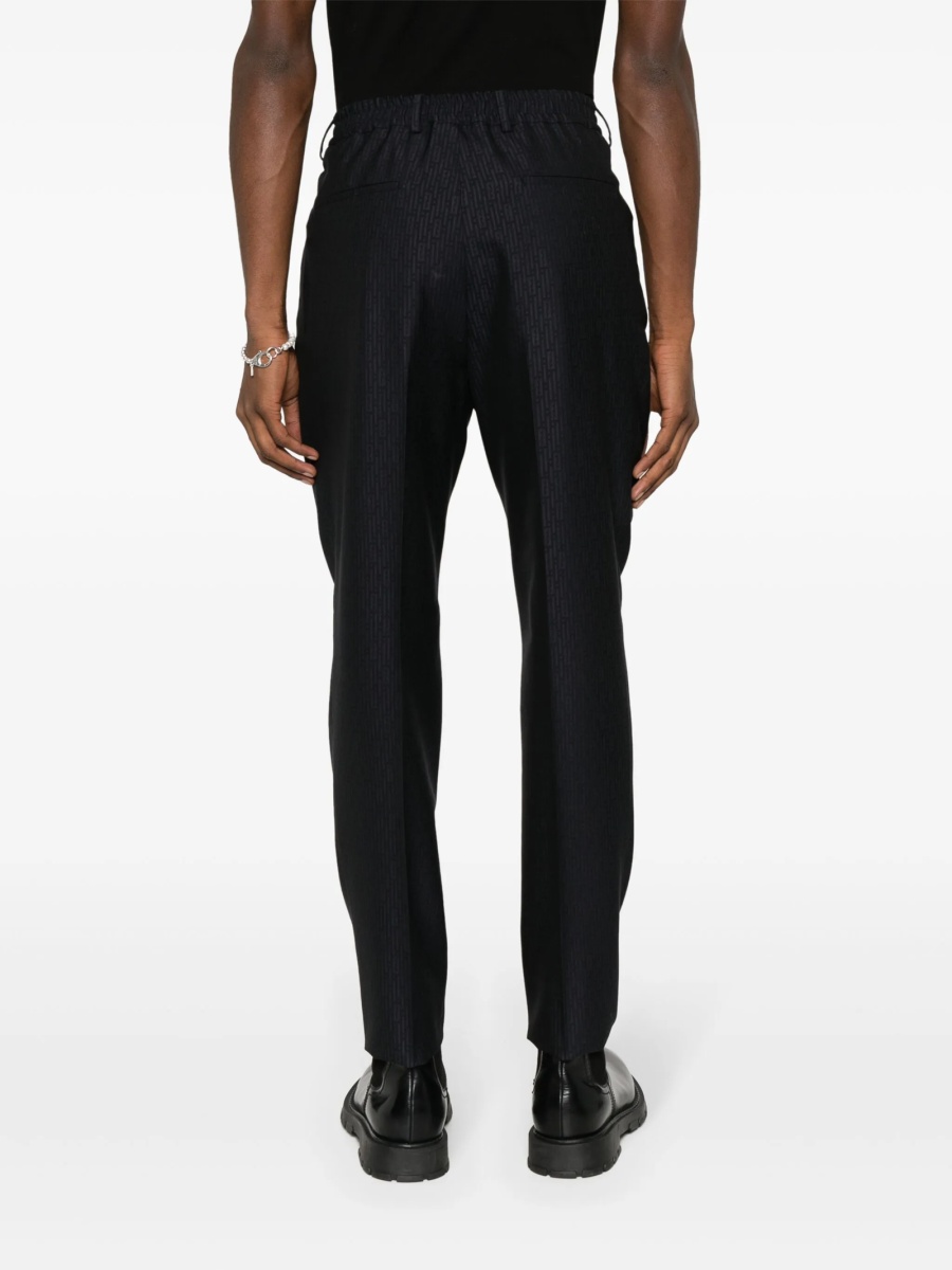 Pantaloni conici Fendi albastri din lana - Img 4