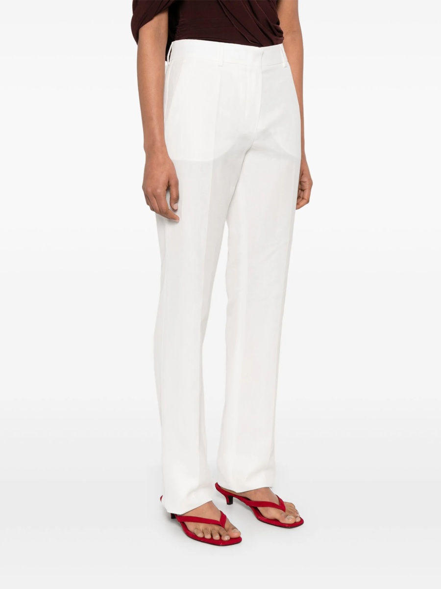 Pantaloni conici SPORTMAX albi - Img 3