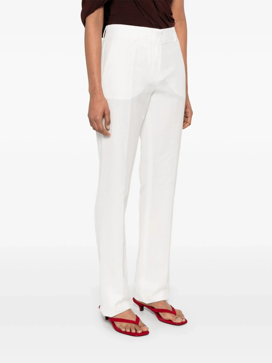 Pantaloni conici SPORTMAX albi - Img 3