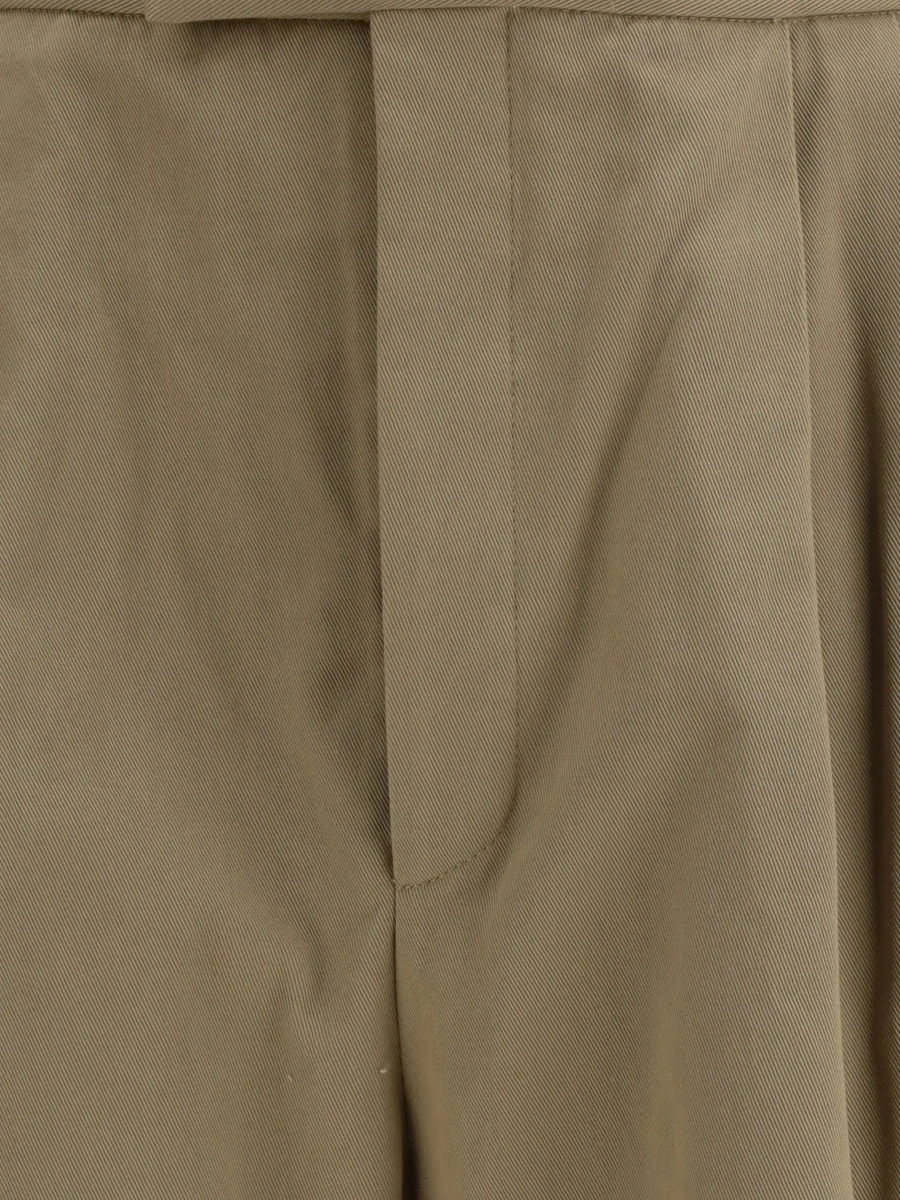 Pantaloni Cotton gabardine Pants with double pleats - Img 5