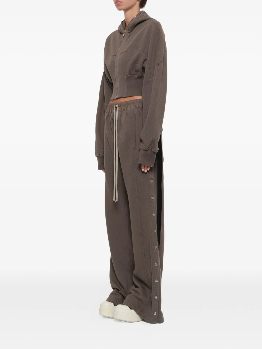 Pantaloni de trening Rick Owens maro din bumbac si polyester - Img 3