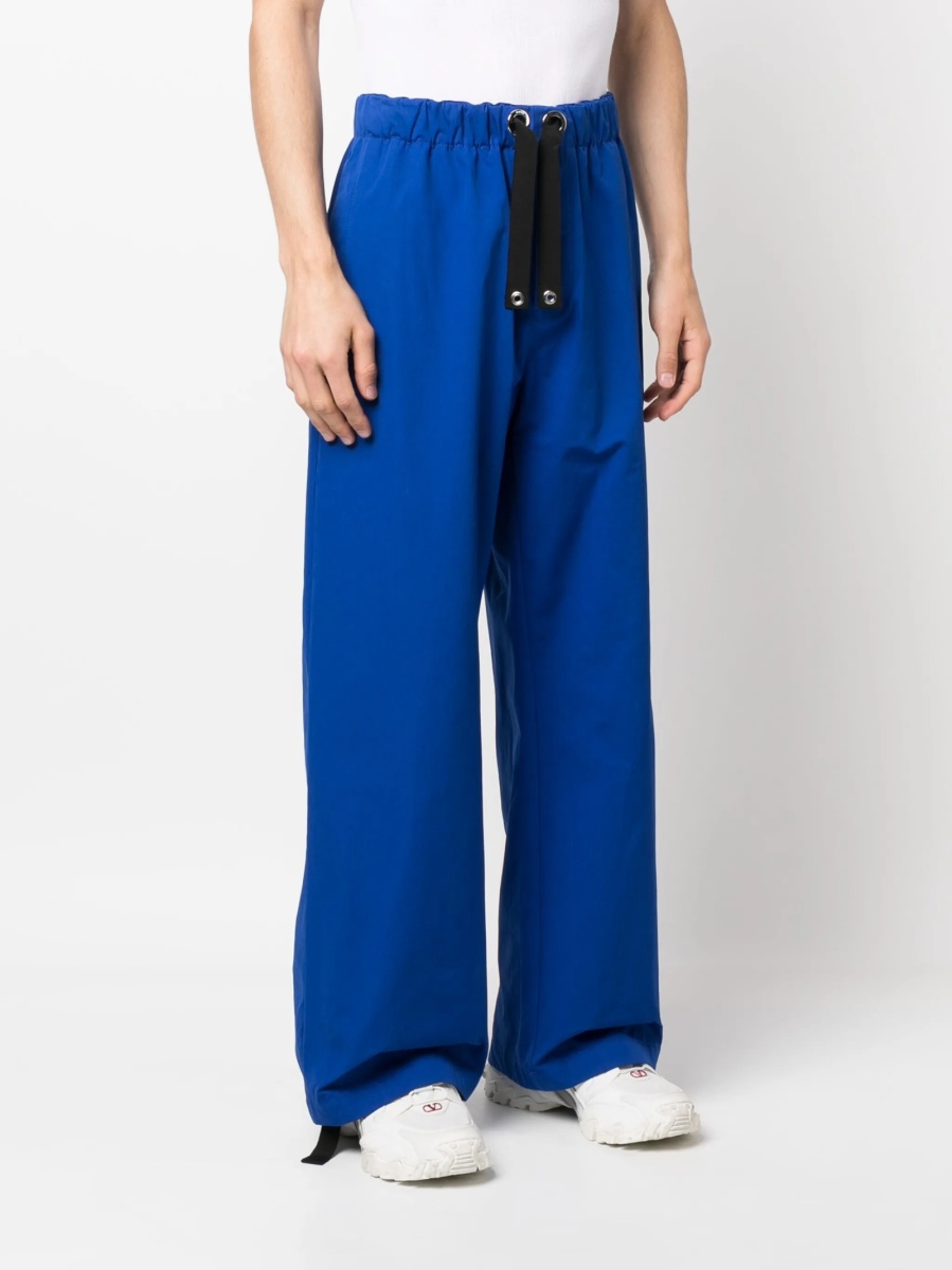 Pantaloni de trening Versace albastri din vascoza si bumbac - Img 3