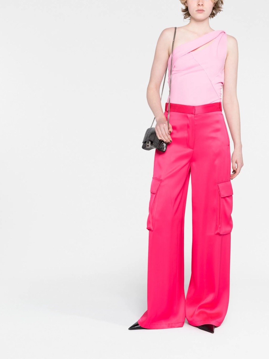 Pantaloni de trening Versace roz din vascoza - Img 2