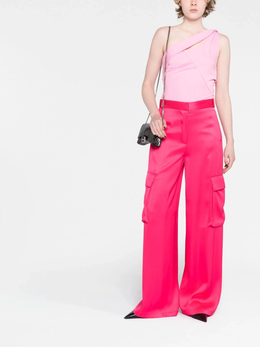 Pantaloni de trening Versace roz din vascoza - Img 2