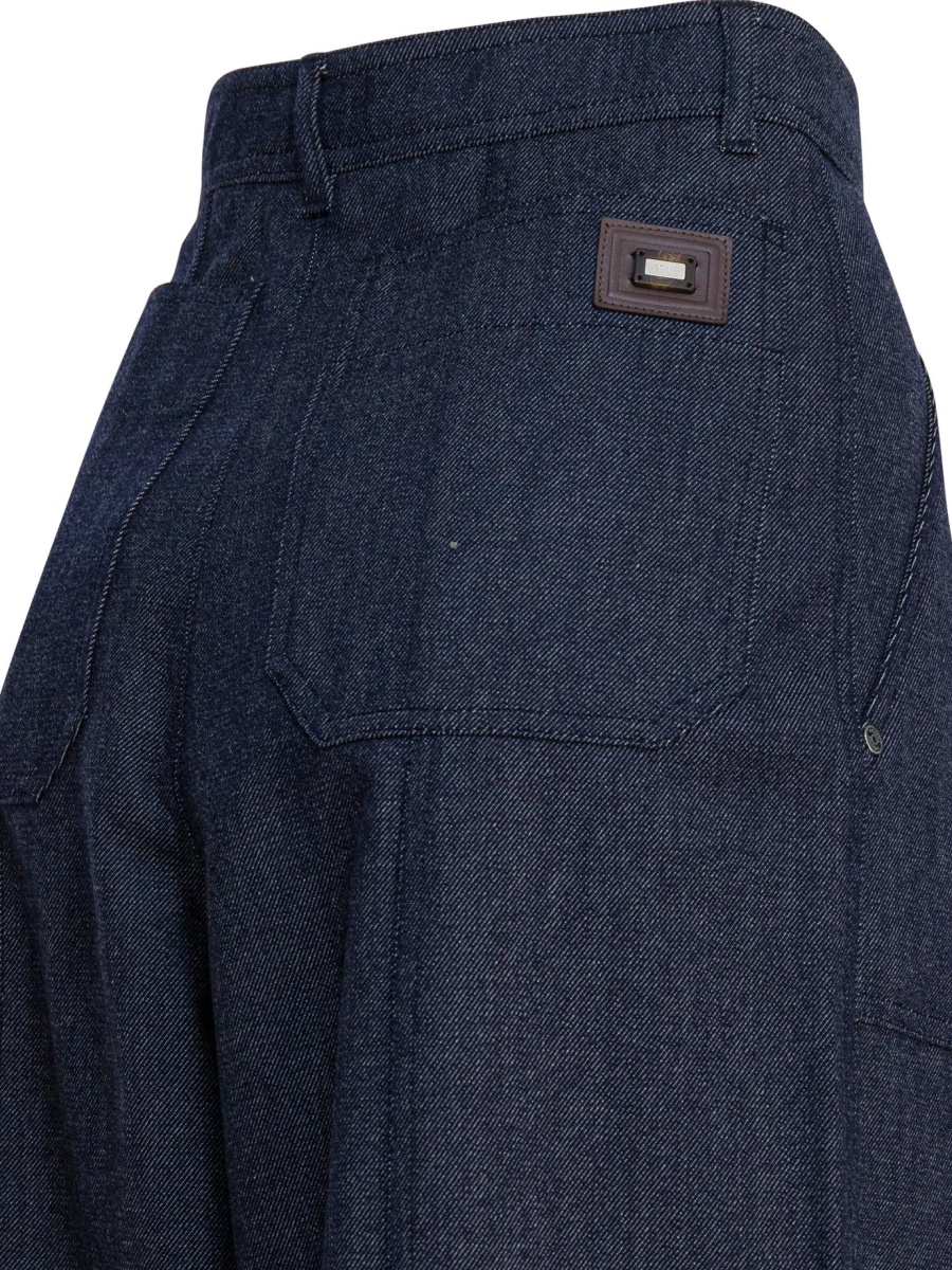 Pantaloni Denim-effect wool pants - Img 3