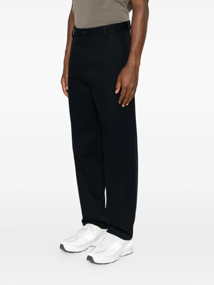 Pantaloni drepti A.P.C. albastri din bumbac organic - Img 3
