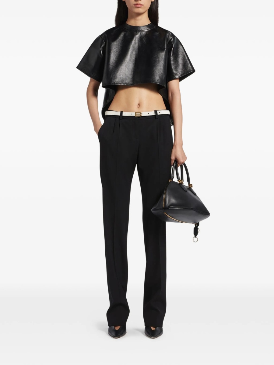 Pantaloni drepti Balenciaga negri - Img 2
