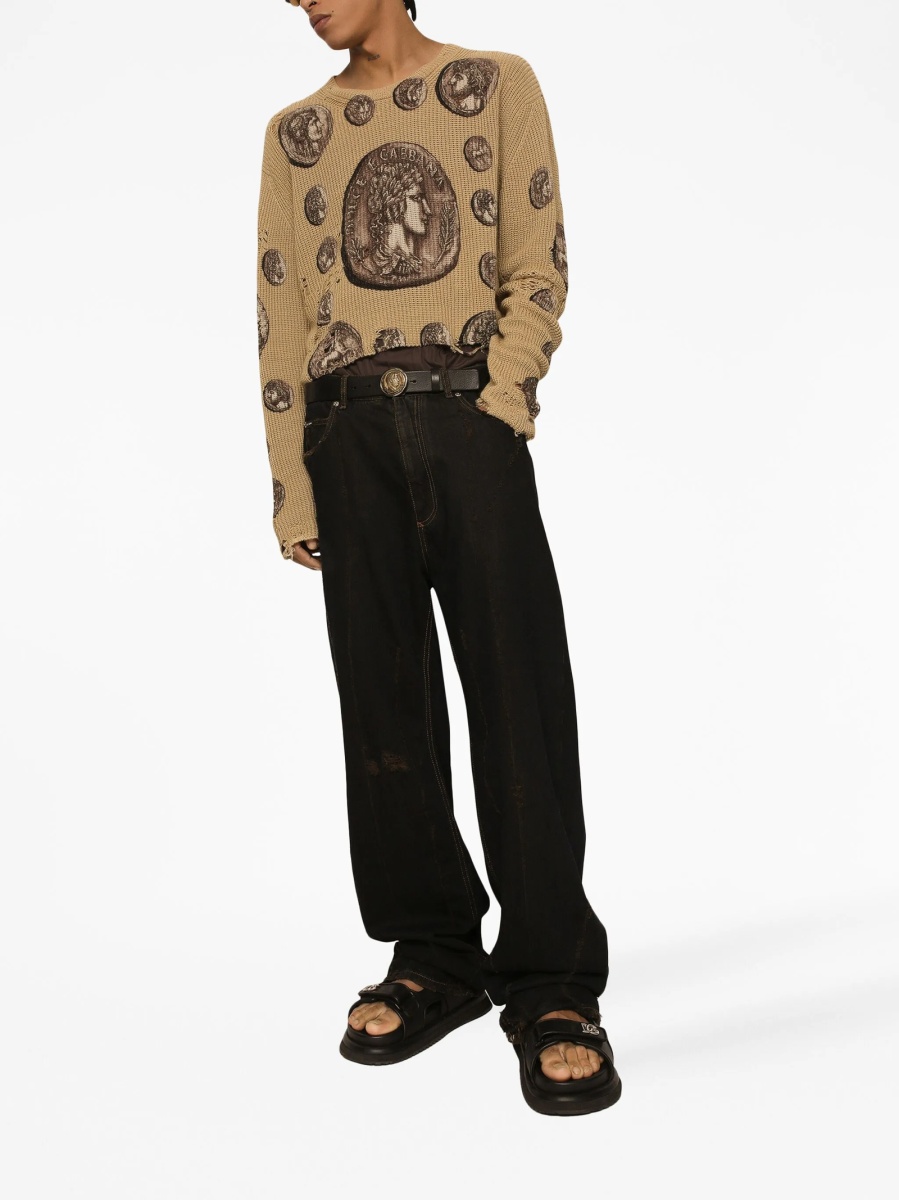Pantaloni drepti Dolce &amp; Gabbana negri - Img 2