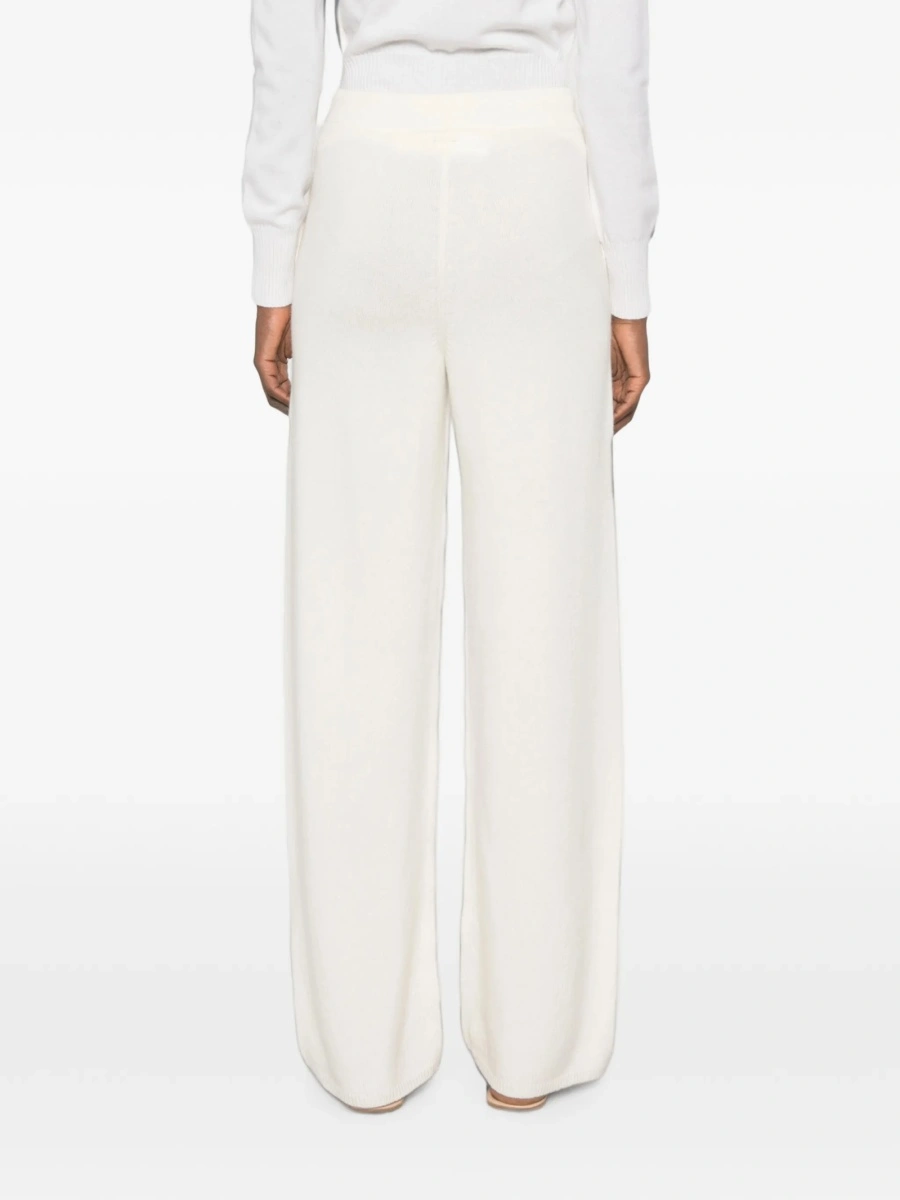 Pantaloni drepti Max Mara albi - Img 4