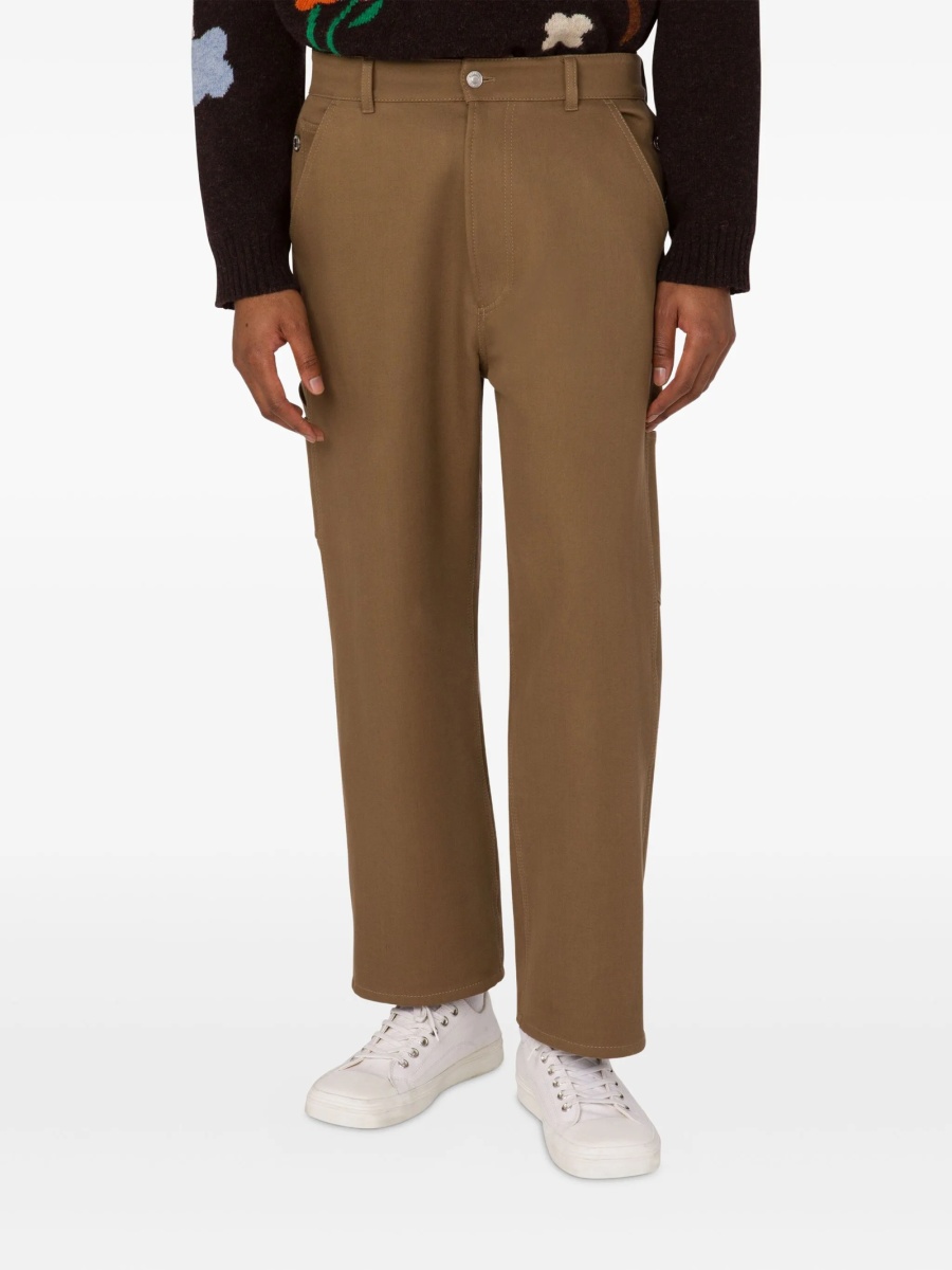 Pantaloni drepti Moschino maro - Img 3