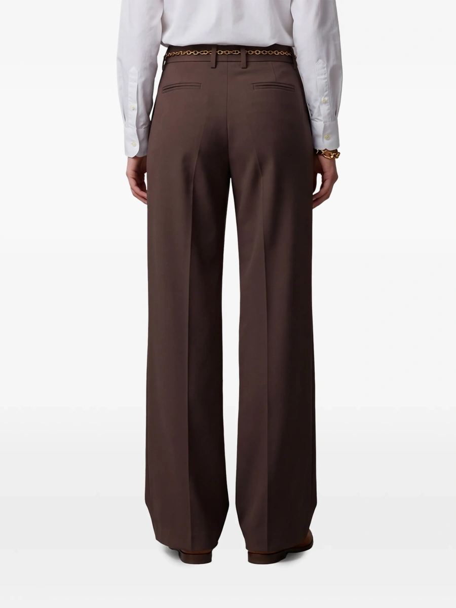 Pantaloni drepti SUTTON NEW YORK maro din vascoza si polyester - Img 3