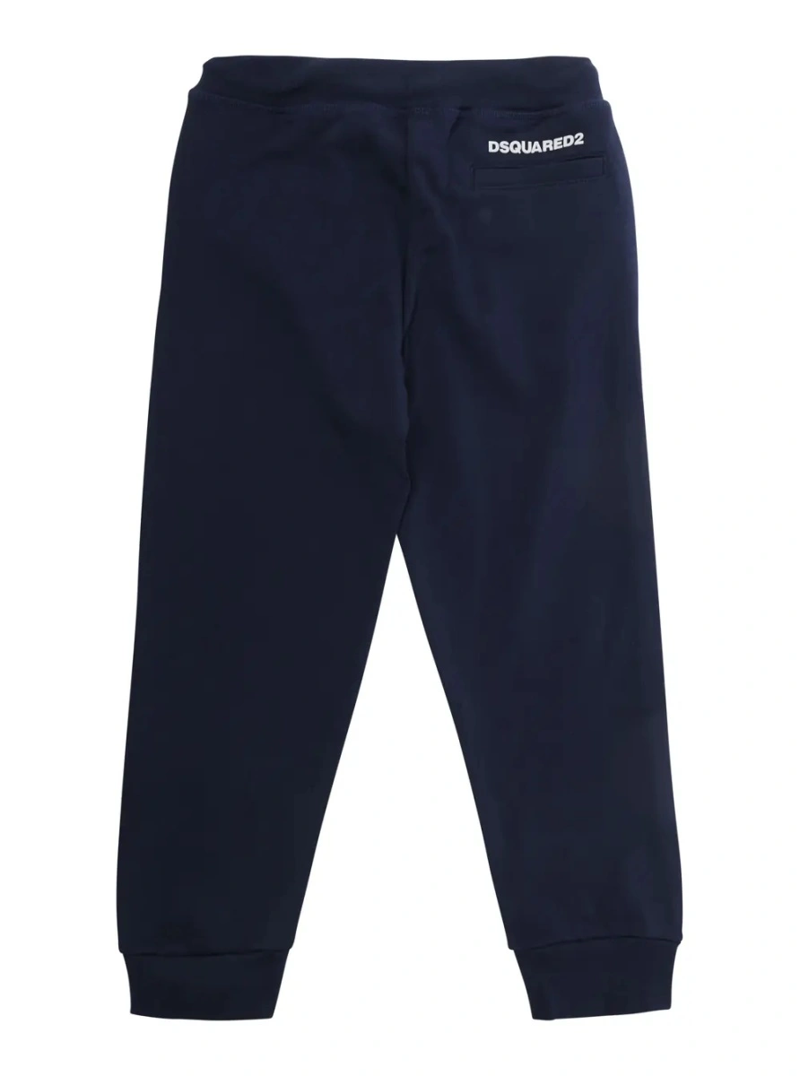 Pantaloni DSQUARED2 albastri din bumbac - Img 2