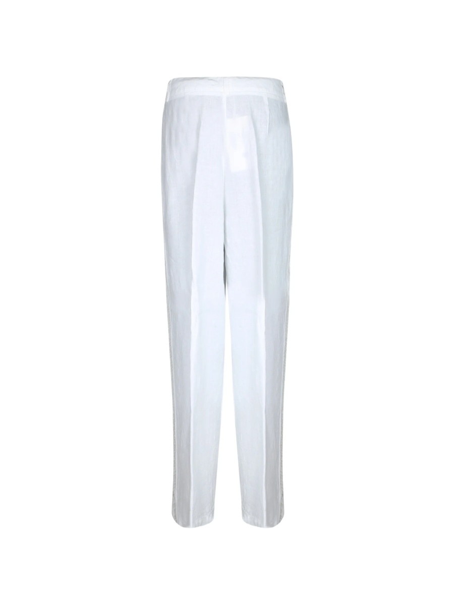 Pantaloni eleganti 120% LINO albi - Img 3