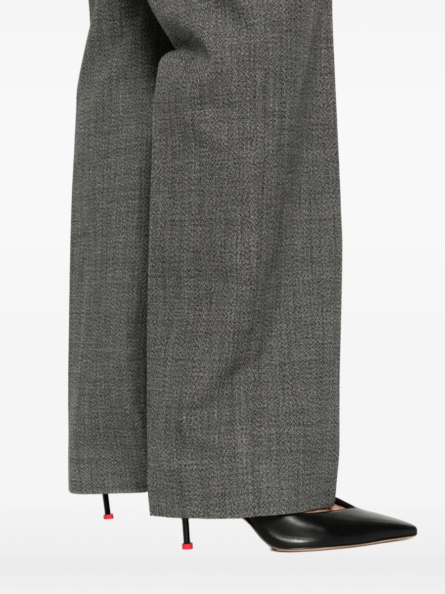 Pantaloni eleganti Alexander McQueen gri din lana - Img 5