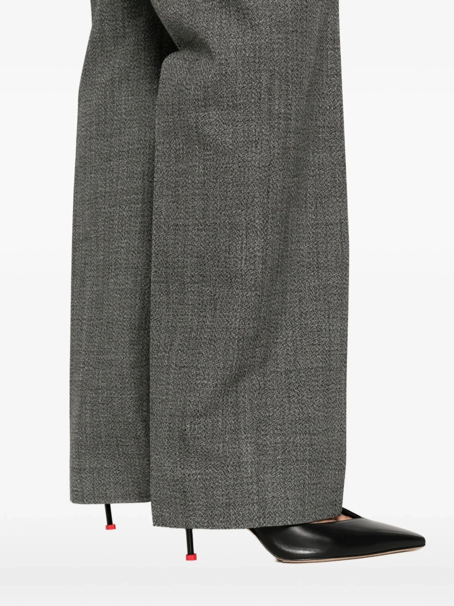 Pantaloni eleganti Alexander McQueen gri din lana - Img 5