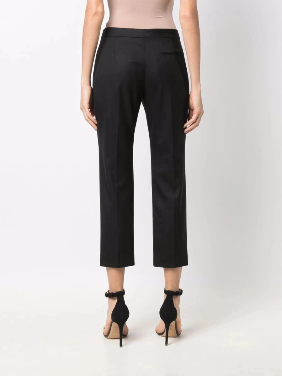 Pantaloni eleganti Alexander McQueen negri din lana - Img 4
