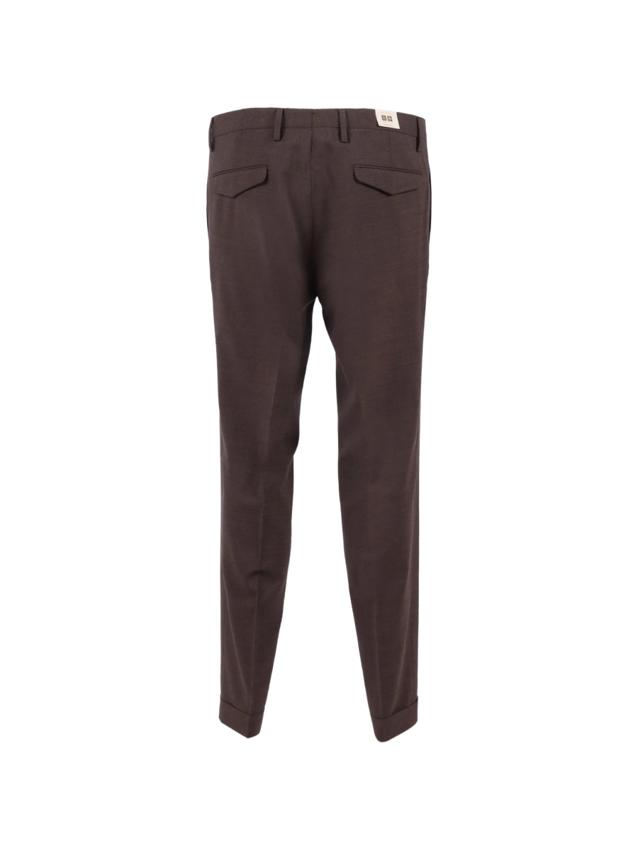 Pantaloni eleganti Briglia maro din material textil - Img 3