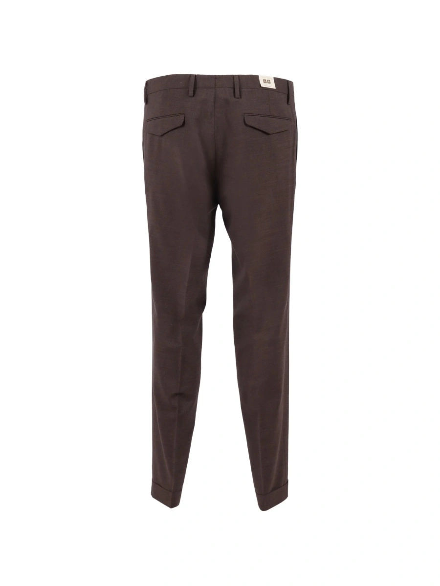 Pantaloni eleganti Briglia maro din material textil - Img 3