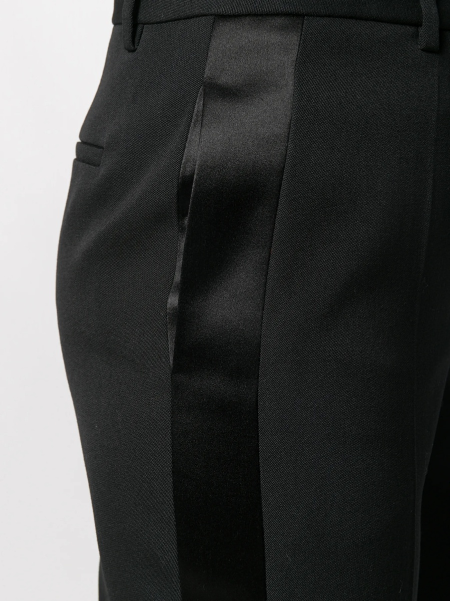 Pantaloni eleganti Givenchy negri din matase si vascoza - Img 5