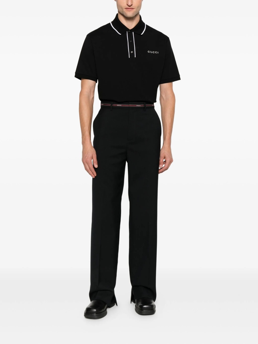 Pantaloni eleganti Gucci negri din lana - Img 2