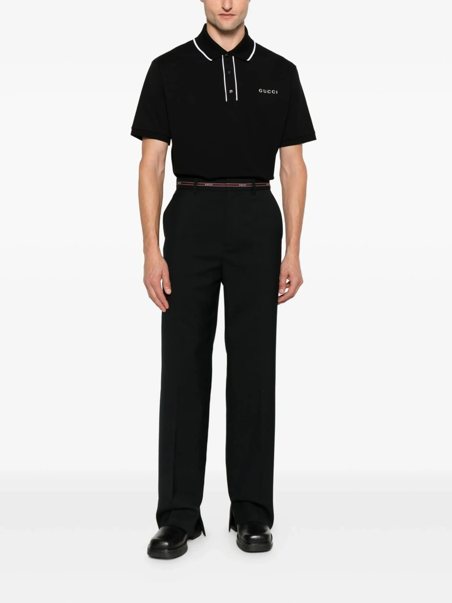 Pantaloni eleganti Gucci negri din lana - Img 2