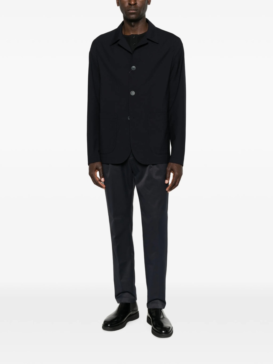 Pantaloni eleganti Herno albastri din polyester - Img 2