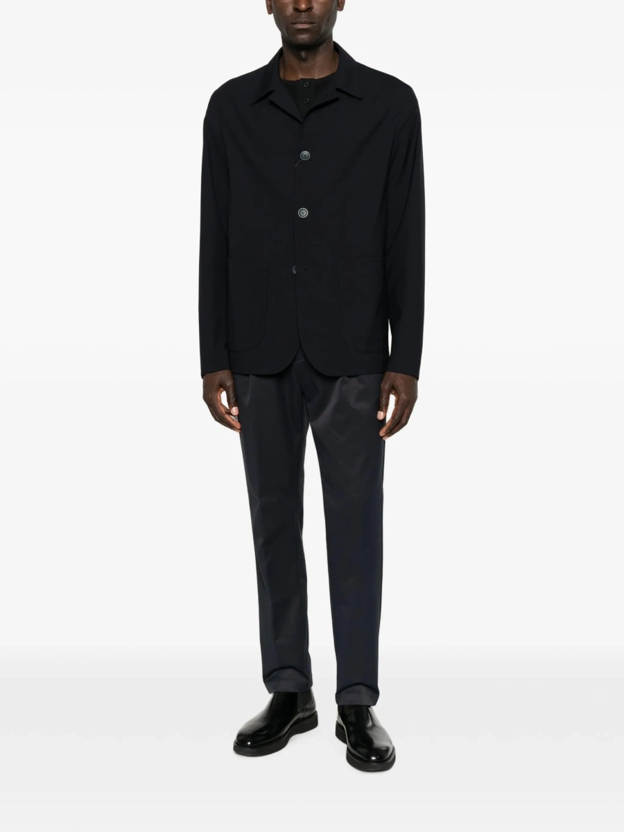 Pantaloni eleganti Herno albastri din polyester - Img 2