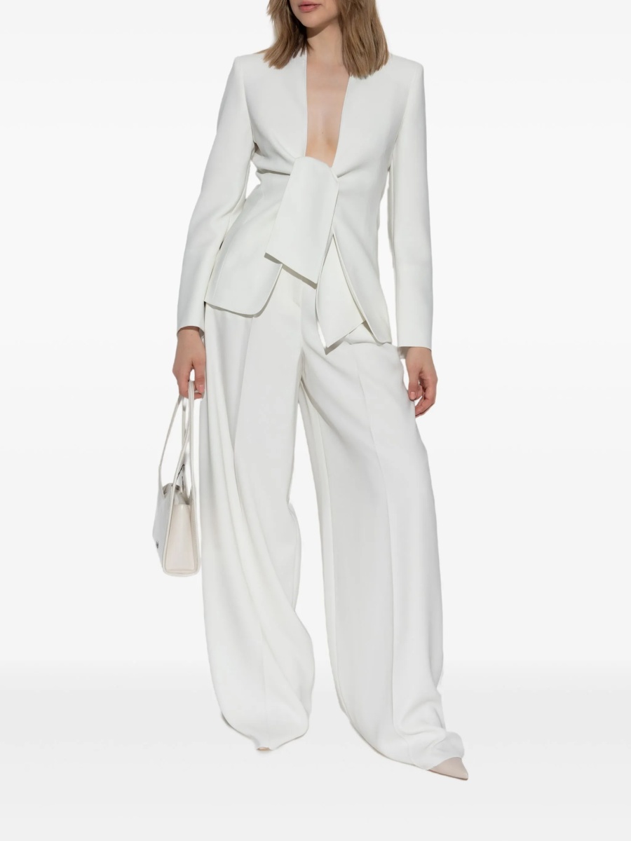 Pantaloni eleganti Max Mara albi - Img 2
