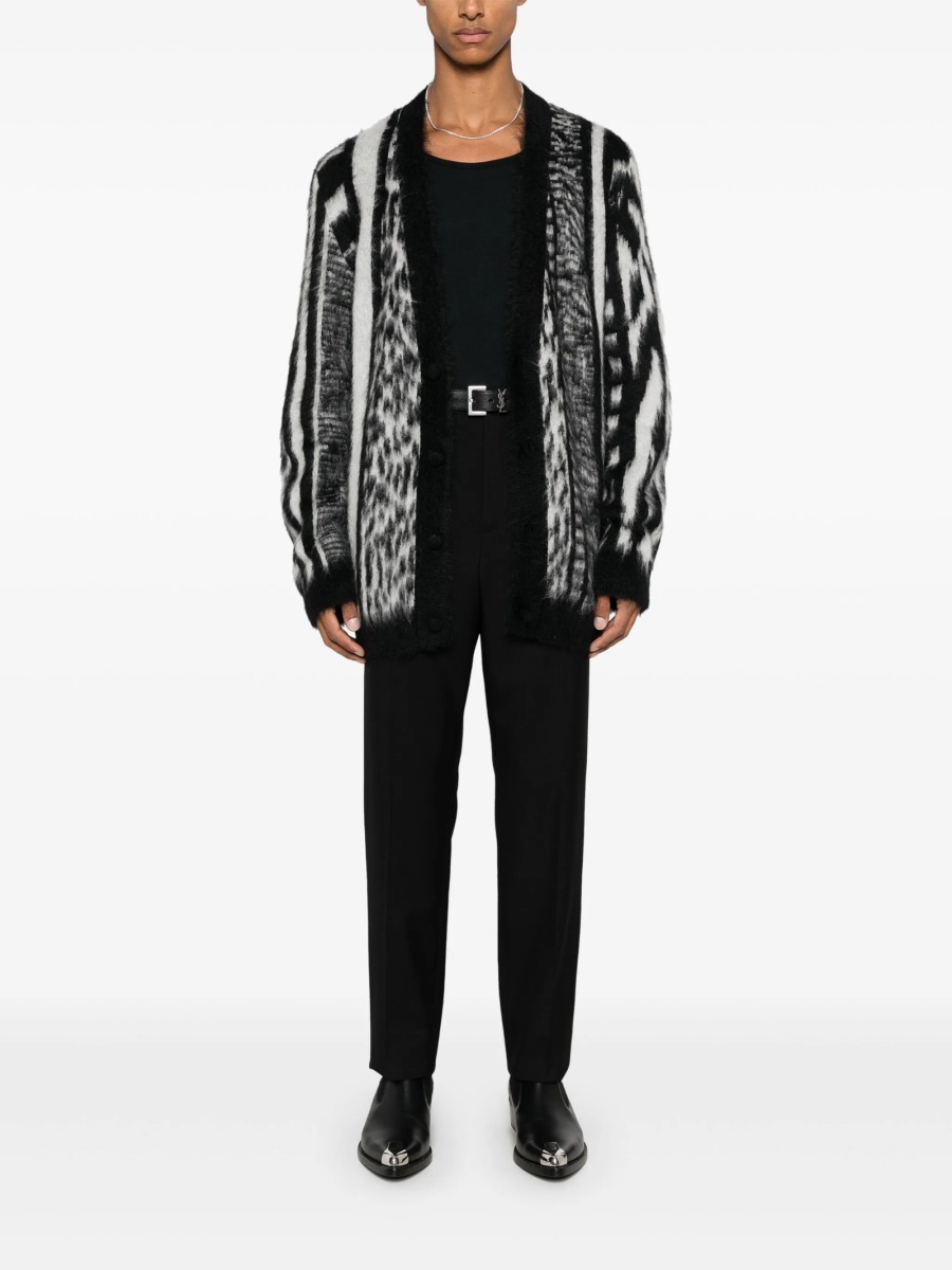 Pantaloni eleganti Saint Laurent negri din lana - Img 2