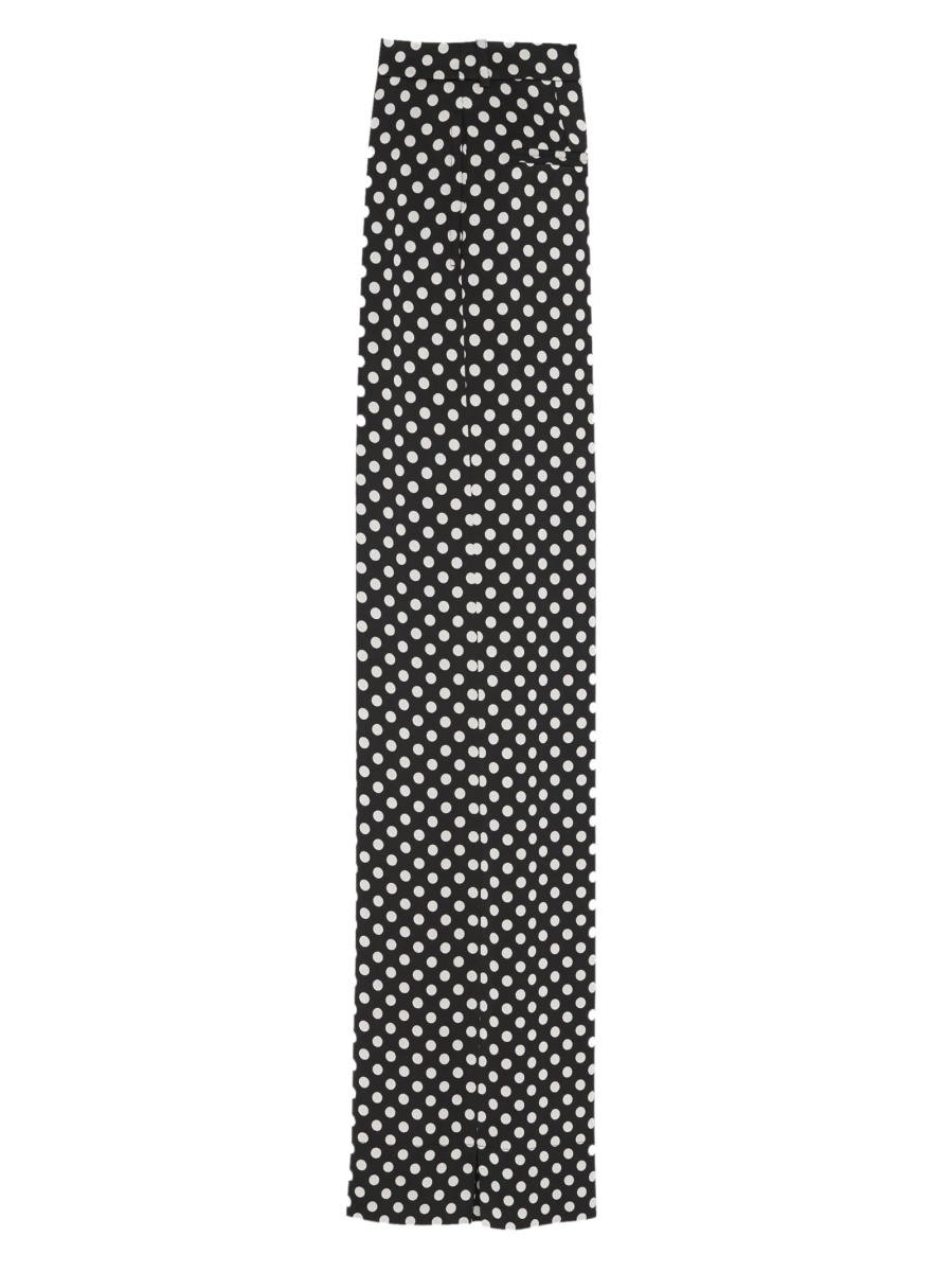 Pantaloni eleganti Saint Laurent negri din vascoza - Img 3