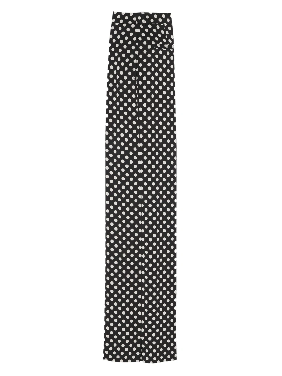 Pantaloni eleganti Saint Laurent negri din vascoza - Img 3