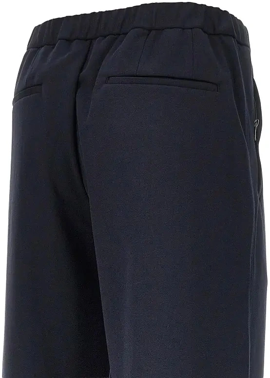 Pantaloni Emporio Armani albastri din jerse - Img 4