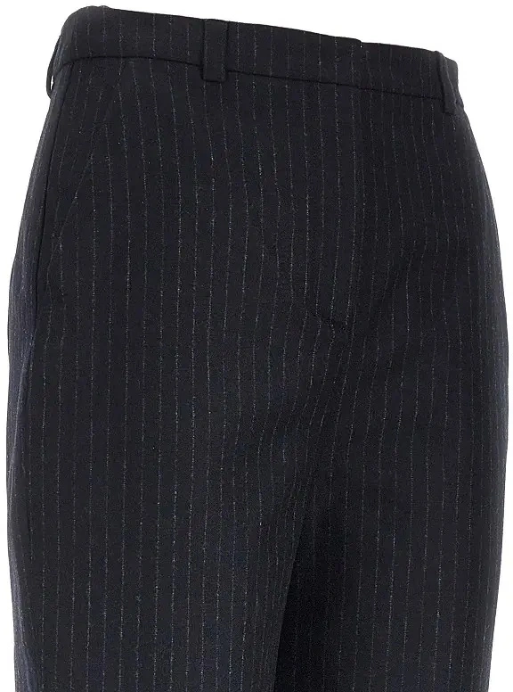 Pantaloni Emporio Armani albastri din lana - Img 2